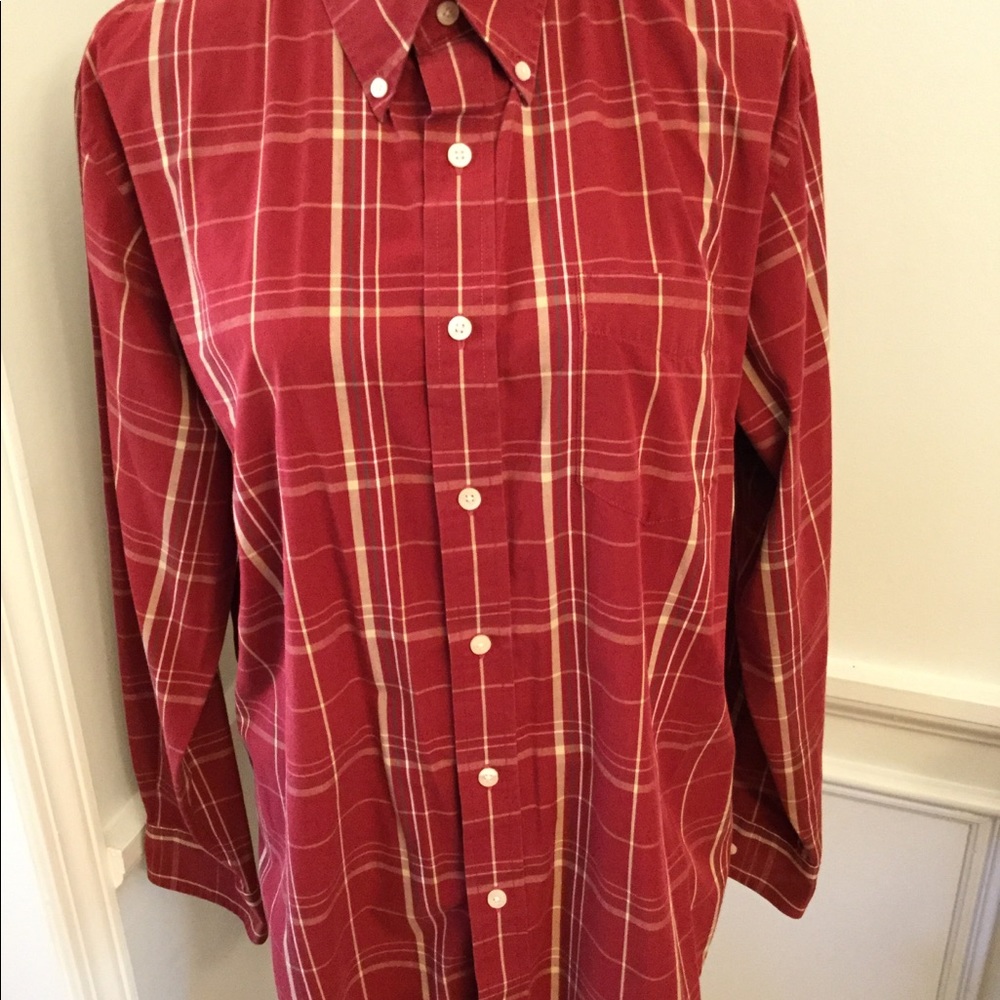 DOCKERS BURGUNDY SHIRT WITH STRIPS 🌟